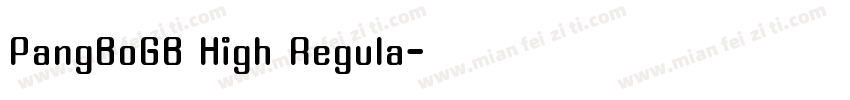 PangBoGB High Regula字体转换